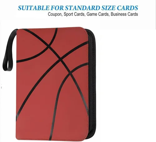 Miniatura 5 de Carpeta de tarjetas coleccionables de baloncesto de 900 bolsillos, carpeta de álbum con 50 fundas de página de carga superior, carpeta de 9