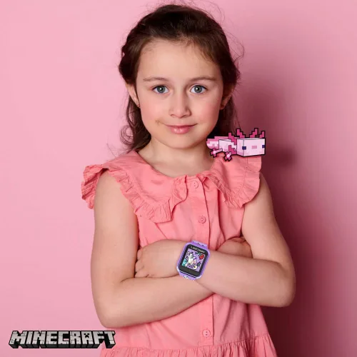 Miniatura 5 de Minecraft - Reloj inteligente para niños con 10 caras de reloj, selfie y cámara de video, contador de pasos, grabadora de voz, juegos divertidos