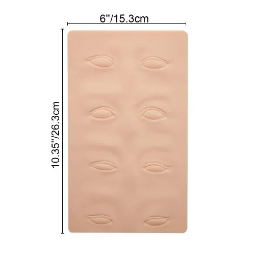Miniatura 3 de DBQ 3 piezas de práctica de microblading 3D para cejas, maquillaje permanente, piel de silicona para practicar microcuchillas y agujas, hojas