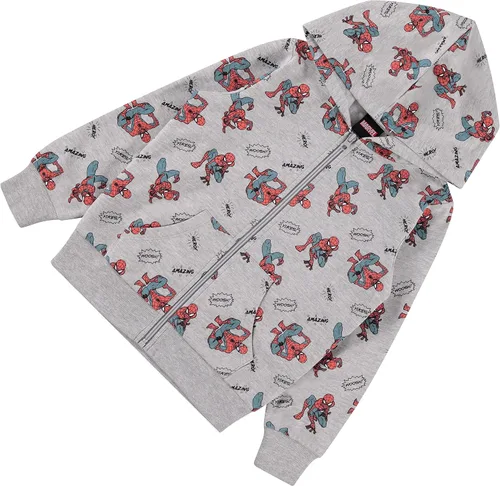 Miniatura 6 de Marvel Sudadera con capucha de Spiderman para niños pequeños - Spiderman, Ironman, Capitán América y Hulk para niños pequeños con cremallera y cómics