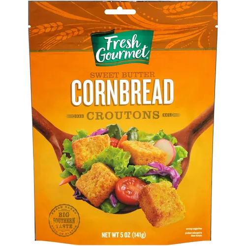 Miniatura 9 de Fresh Gourmet Crutones premium, pan de maíz dulce con mantequilla, 5 onzas (paquete de 2)