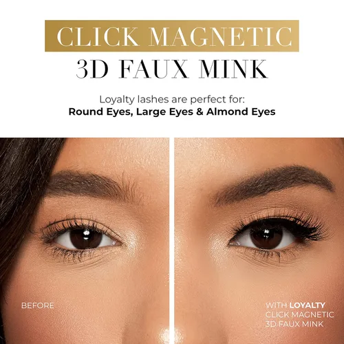 Miniatura 5 de Lilly Lashes Pestañas postizas magnéticas Click - Pestañas falsas magnéticas de visón sintético leales para un aspecto natural - Pestañas postizas