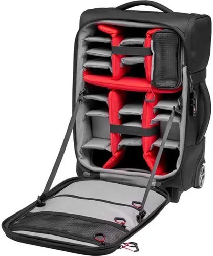 Miniatura 7 de Manfrotto Reloader Air-55 Pro Light Camera Roller Bag para videocámaras, DSLR, cámaras reflejas profesionales, capacidad para hasta 2 cuerpos