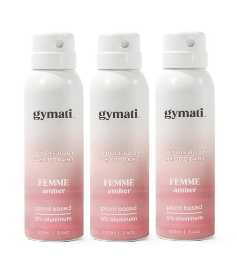 Miniatura 16 de Gymati Desodorante corporal natural en aerosol sin aluminio, unisex, paquete de 2