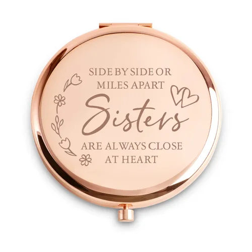 Miniatura 7 de Regalos para niñas, regalos personalizados para hija, espejo compacto grabado personalizado para rellenar calcetines de Navidad, cumpleaños secreto