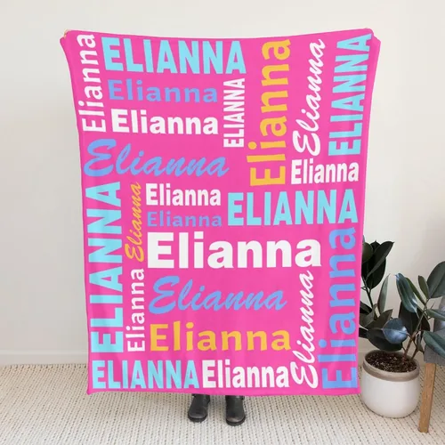 Miniatura 4 de Manta personalizada con nombre, manta personalizada con nombre, manta personalizada para adultos, niños y bebés, manta personalizada con monograma