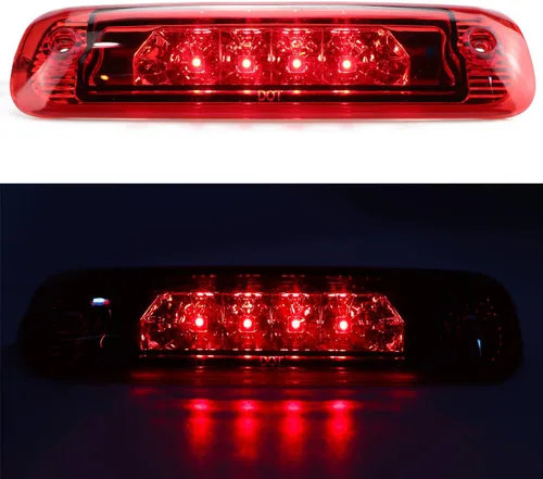 Miniatura 4 de Tresound Luz de freno LED de 3ª tercera para Jeep Cherokee 1997-2001 lámpara de montaje alto central (lente roja)