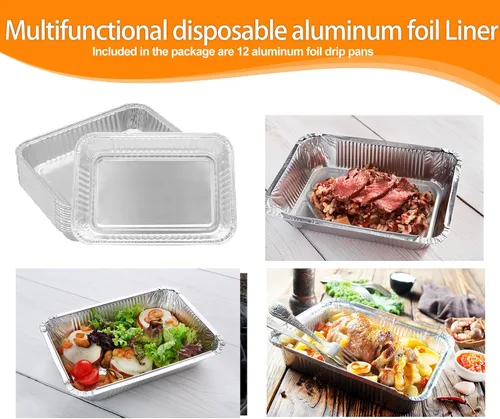 Miniatura 6 de SafBbcue 80580 - Bandeja de grasa con 12 bolsas de goteo para parrilla Weber Q200 y Q300, bandeja de grasa para Weber Q2000 Q2200 Q200 Q220 Q3000