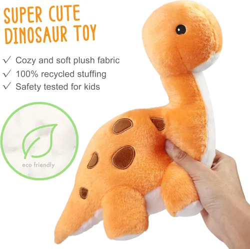Miniatura 2 de Benben Animal de peluche de dinosaurio, juguetes de peluche de dinosaurio de 11.5 pulgadas, lindos peluches para niños, brachiosaurio, baby shower