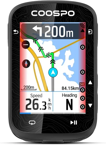 COOSPO Ordenador para Bicicleta GPS CS600 con Pantalla Táctil a Color, Velocímetro GPS para Ciclismo Inalámbrico IPX7 Resistente al Agua con