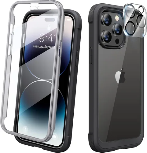 Miniatura 127 de Diaclara - Funda compatible con iPhone 11, carcasa resistente de cuerpo completo con protector de pantalla integrado sensible al tacto y Transparente
