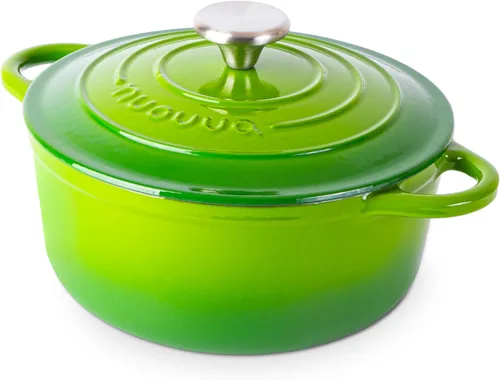 Miniatura 42 de Nuovva Olla Holandesa de Hierro Fundido Esmaltado con Tapa – Cazuela Antiadherente de 6.4 Cuartos – Resistente y Apta para Horno hasta 500°F