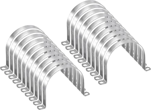 Miniatura 36 de HARFINGTON 10 abrazaderas de conducto de 5/16 pulgadas y 0.315 in, abrazadera de tubo M8 U, correa de tubo rígida de acero inoxidable, soporte