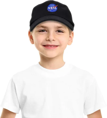 Miniatura 6 de DALIX Gorra de béisbol de la NASA Meatball Insignia Worm Logo para niños y niñas