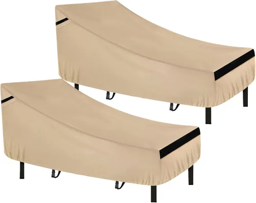 Miniatura 9 de NEVERLAND Funda para silla de patio – Fundas de tumbona impermeables para exteriores con material resistente, 420D impermeable para sillas