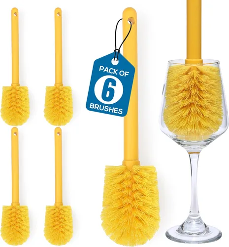 Miniatura 7 de KLEEN HANDLER Cepillo de limpieza de copa Cepillo de botella para limpiar vasos y tarros, cerdas duraderas y mango largo