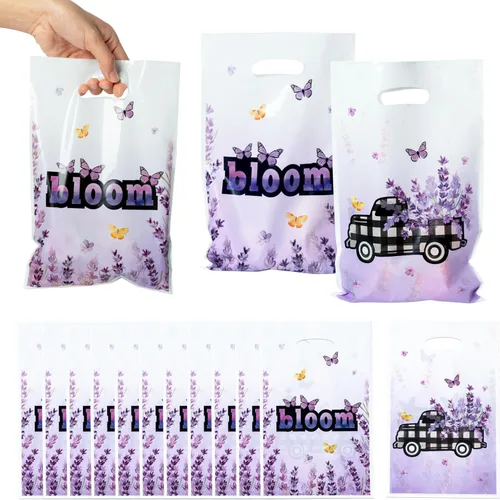 Miniatura 9 de 3sscha 50 bolsas de regalo de tren para fiesta, con temática de transporte, impermeable, con asas troqueladas, tráfico ferroviario, plástico
