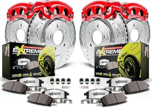 Power Stop KC2710-26 Kit de freno delantero y trasero Z26 Street Warrior Infiniti Nissan para Infiniti G35 2003-2005, Nissan 350Z 2003-2005