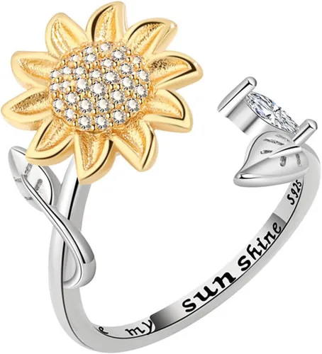 Miniatura 69 de Anillo de plata 925, anillos de plata ajustables para mujer, anillos de pulgar abiertos, anillos de circonio, anillos ajustables, anillos abiertos