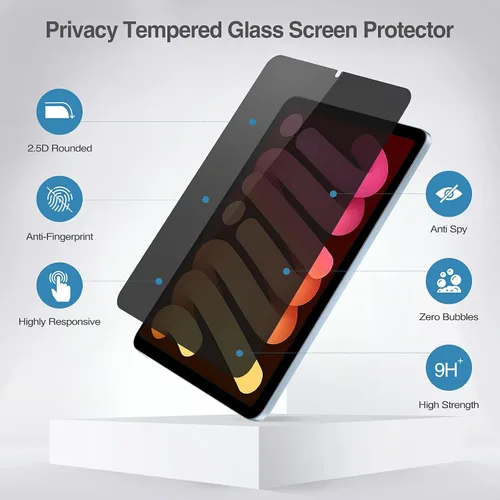 Miniatura 4 de ProCase Protector de pantalla de privacidad para iPad Mini 7ª (A17 Pro) 2024/Mini 6ª generación de 8.3 pulgadas 2021, protector de película