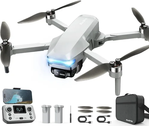 Drones con cámara para adultos 4K, dron plegable para principiantes con motor sin escobillas, seguimiento automático, vuelo con toque, vuelo
