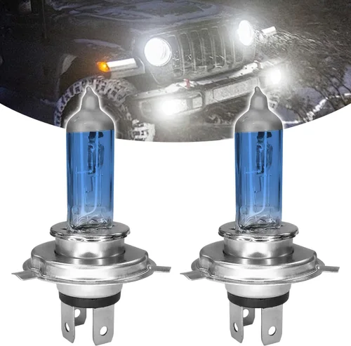 Miniatura 11 de Bombilla halógena H1 para faros delanteros H1, bombillas halógenas ultra blancas brillantes de 12 V 100 W, haz alto y bajo, bombillas antiniebla