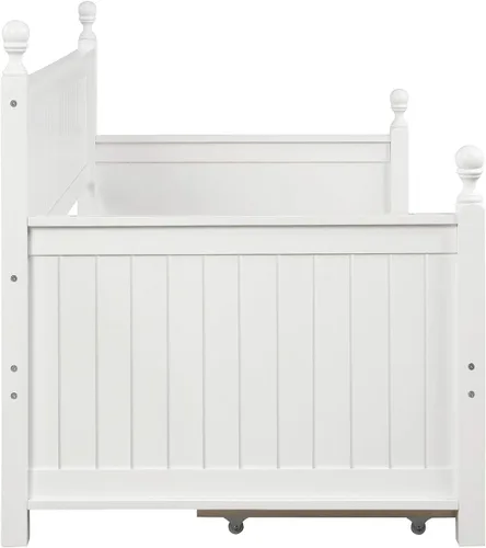 Miniatura 8 de Harper & Bright Designs Sofá cama de madera con tres cajones inseparables, marco de sofá cama de tamaño individual, estilo moderno para dormitorio