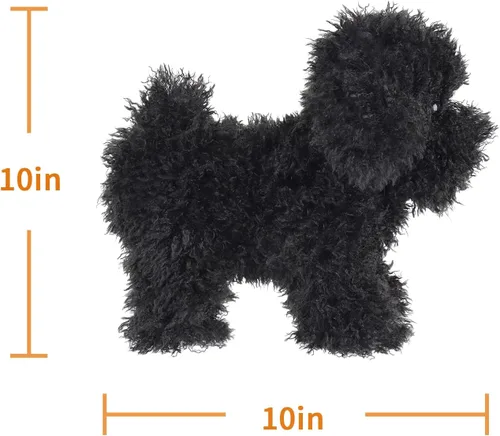 Miniatura 4 de Apricot Lamb Juguetes de Peluche Caniche Negro Perro Cachorro Animal de Peluche Suave Mimoso Perfecto para Niño 8.3 Pulgadas