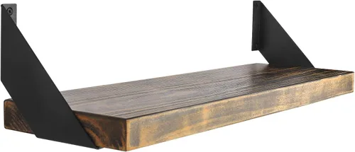 Miniatura 5 de FOYO 4 soportes de estante angulares resistentes soportes de soporte de estantes flotantes, 6 pulgadas