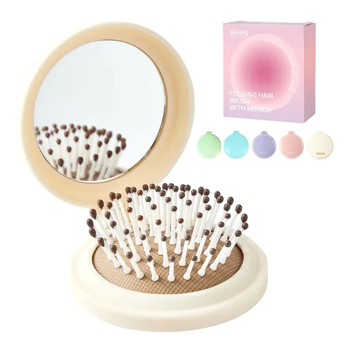 Miniatura 21 de RHOS Mini cepillo de cabello para mujeres, hombres y niños, cepillo de cabello tamaño viaje para bolso, bolsillo, mochila, pequeño cepillo de paleta