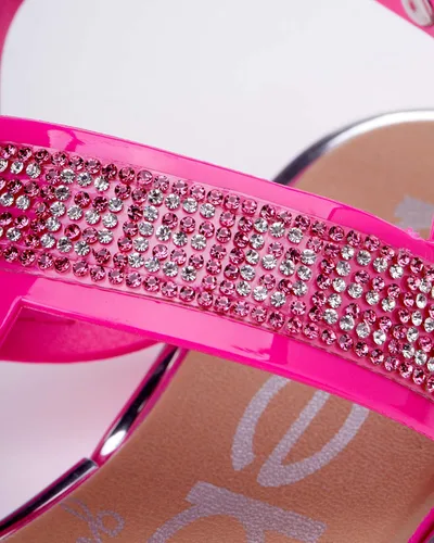 Miniatura 3 de bebe Sandalias para niñas Sandalias de piel sintética con tachuelas de diamantes de imitación con correas en el talón (niño pequeñoniño grande)