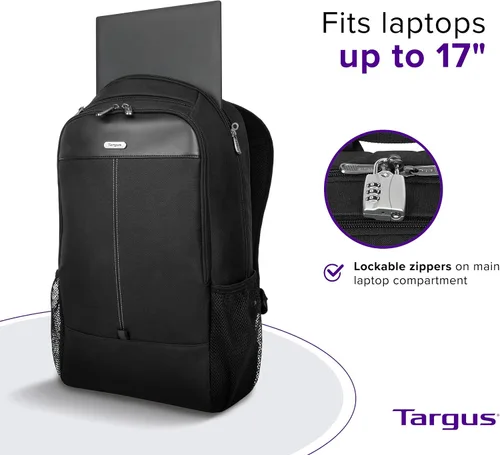 Miniatura 2 de Targus Mochila clásica para laptop de 17 pulgadas, se adapta a la mayoría de portátiles de hasta 17 pulgadas, mochila de viaje acolchada