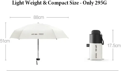 Miniatura 2 de Mini paraguas de viaje a prueba de viento y lluvia, ligero, compacto, portátil, para exteriores, plegable, UV, paraguas para hombres, mujeres