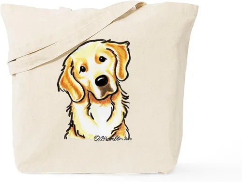 Miniatura 17 de CafePress Golden Retriever - Bolsa de lona natural para mamá, bolsa de compras reutilizable