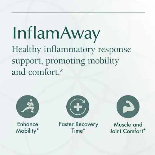 Miniatura 6 de Natura Health Products Suplemento InflamAway, modula una respuesta inflamatoria saludable, con boswellia serrata, bromelina, jengibre, pimienta