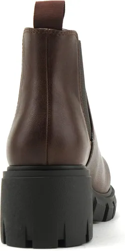 Miniatura 2 de Soda Pioneer - Botines Chelsea de tacón bajo para mujer, con doble elástico