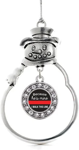 Miniatura 181 de Inspired Silver - Roller Queen - Adorno de Navidad plateado - Adorno circular para árbol de Navidad con circonita cúbica - Decoración colgante