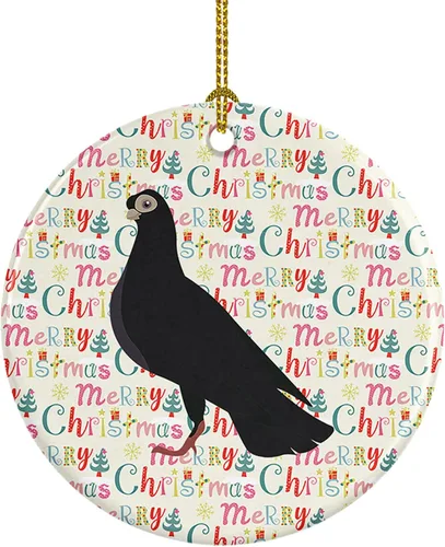 Miniatura 100 de Caroline's Treasures Adorno de cerámica de avestruz común para árbol de Navidad, decoración colgante para el hogar, Navidad, vacaciones, fiesta