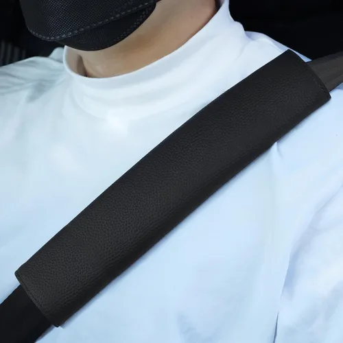Miniatura 7 de Fundas para cinturón de seguridad de automóvil para adultos, almohadilla de cuero suave para el hombro del cinturón de seguridad, cojín protector