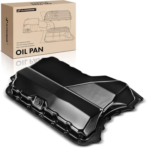 A-Premium Bandeja de aceite inferior del motor con tapón de drenaje Compatible con Volkswagen Jetta 2005-2018, Passat 2012-2018, Golf 2010-2014,