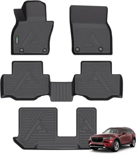Miniatura 85 de ANBINGO® Alfombrillas de Piso para 2024 2025 CX-90 y CX90 PHEV (Híbrido Enchufable) 6 y 7 Asientos 2da Fila Asiento de Capitán o Asiento Tipo Cubo