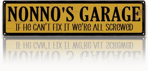 Miniatura 29 de Metal Fathers Day Gift, Retro Metal Tin Sign, Man Cave Decor, Papa's Garage, If He Can't Fix It We're Screwed, Garage Workshop Decor, Gift for Papa