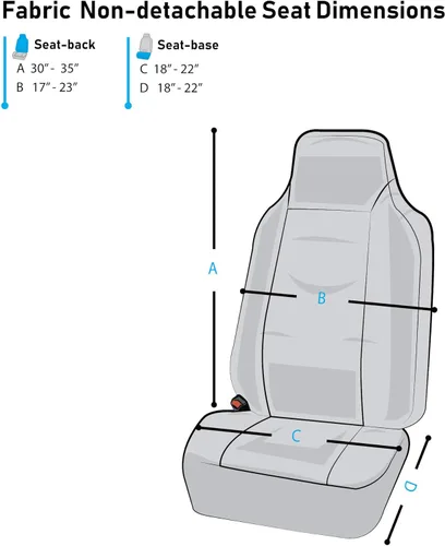 Miniatura 66 de FH Group Juego de fundas de tela para asiento delantero de automóvil para asientos de cubo, ajuste universal, compatible con bolsa de aire, fundas