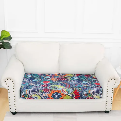 Miniatura 107 de Smiry Fundas de cojín de sofá estampadas, fundas elásticas suaves para sofá, fundas de sofá lavables antideslizantes, protector de muebles para Beige