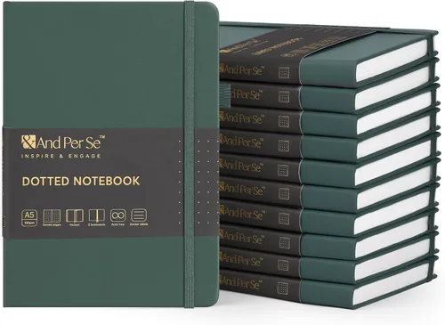 Miniatura 36 de &And Per Se - Cuaderno en blanco, 160 páginas, 5.7 x 8 pulgadas, cuaderno de rayas estrechas con papel grueso para escribir, cuaderno de tapa dura