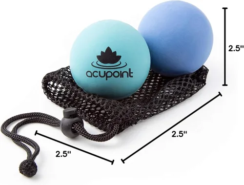 Miniatura 7 de Acupoint" Juego de dos bolas de terapia física, ideal para: Yoga, Masaje de tejidos profundos, terapia de punto activador y auto liberación