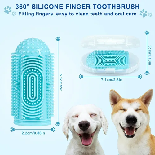 Miniatura 5 de Paquete de 8 cepillos de dientes para perros, kit de cepillado de dientes para perros, cepillo de dientes para limpieza de dientes y cuidado dental