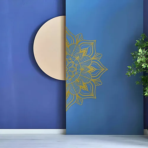 Miniatura 10 de Resama - Decoración de pared de metal grande Mandala, arte de pared único de flor de loto, adecuado para decoración de interiores y exteriores
