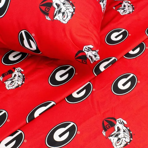 Miniatura 4 de College Covers Everything Comfy Georgia Bulldogs - Juego de sábanas de 3 piezas tamaño individual XL, fondo de color del equipo, 1 sábana encimera