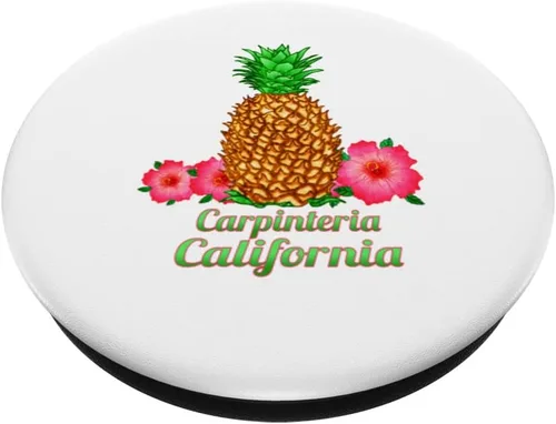 Miniatura 2 de I Love Carpinteria California CA Pineapple Floral PopSockets Swappable PopGrip